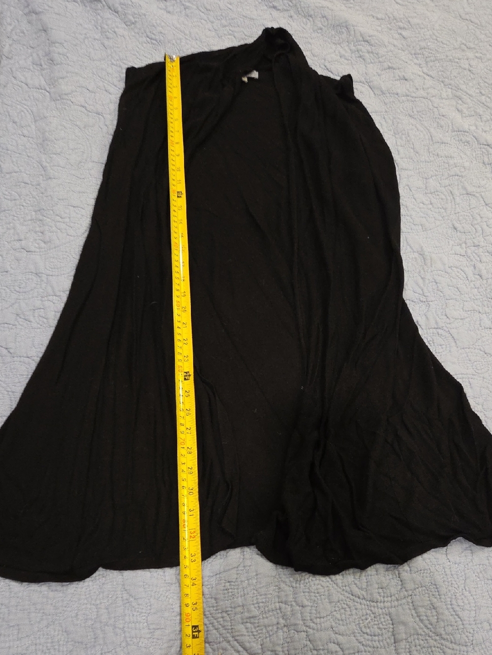 Joseph A Black Open-Front Drape Cardigan Vest Size M! - Picture 7 of 7